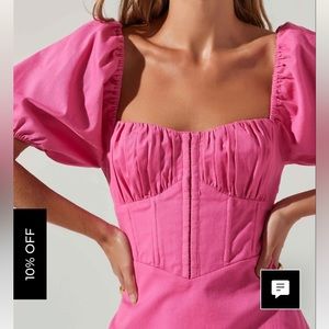 ASTR THE LABEL KELILAH PUFF SLEEVE BUSTIER MINI DRESS